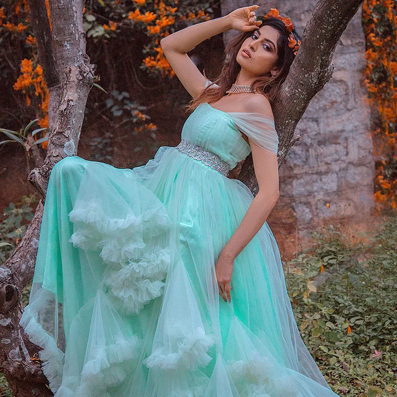 Customized Bridal White Gowns Coimbatore